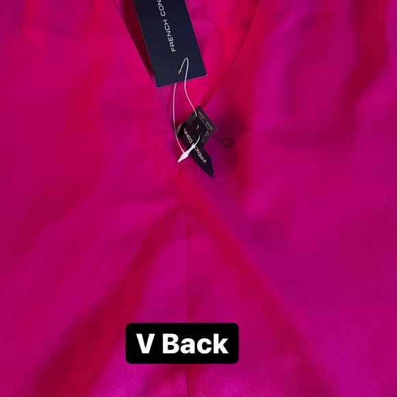 Fuchsia pink cutout v neck tank top by French Connection - Picture 6 of 7